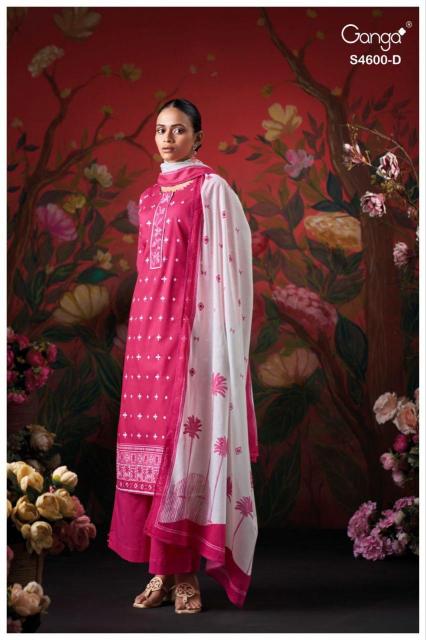 Ganga Mysael 4600 catalog salwar kameez material wholesale