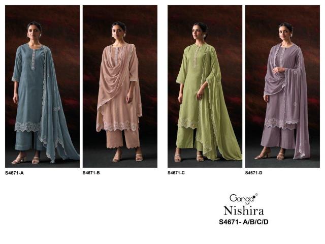 Ganga Nishira 4671 catalog buy wholesale salwar kameez online
