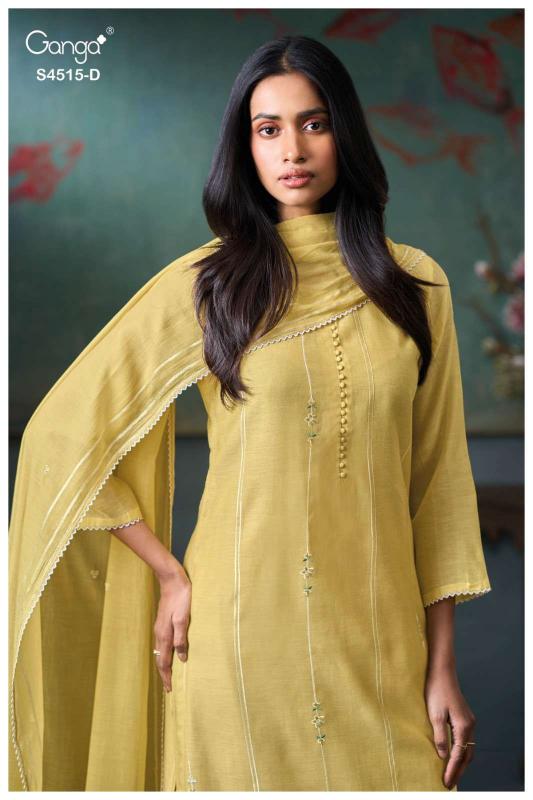 Ganga Ozyra 4515 catalog banarasi silk salwar kameez wholesalers 