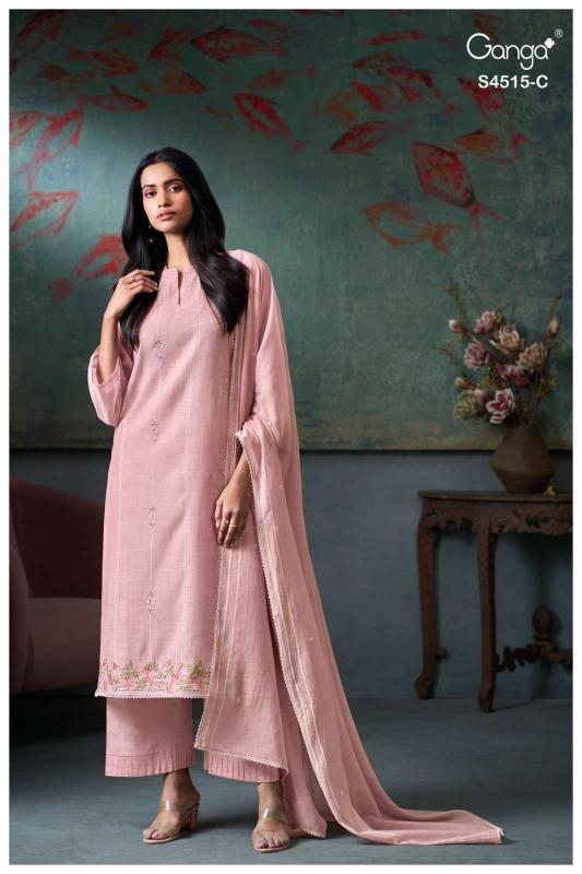 Ganga Ozyra 4515 catalog banarasi silk salwar kameez wholesalers 
