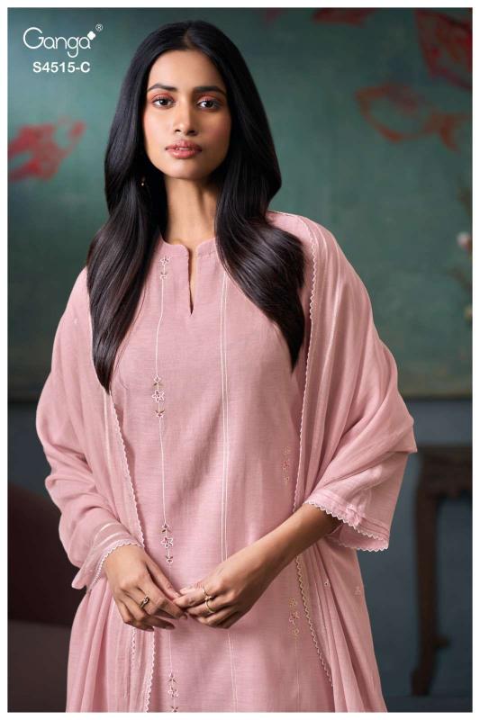 Ganga Ozyra 4515 catalog banarasi silk salwar kameez wholesalers 