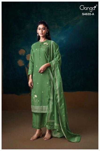 Ganga Rivra 4635 catalog unstitched heavy salwar kameez in jaipur wholesale 