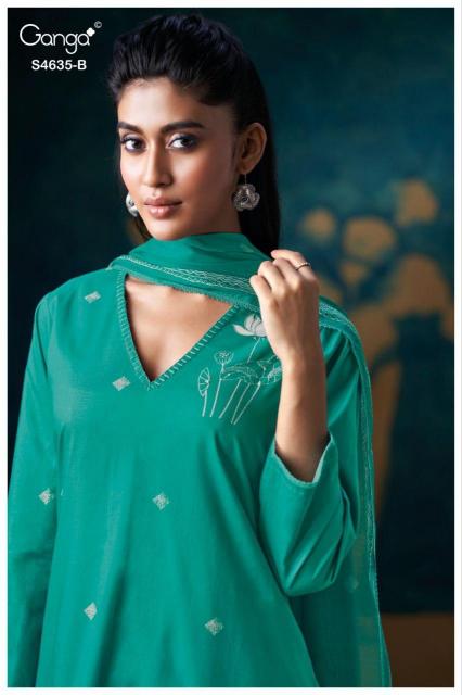 Ganga Rivra 4635 catalog unstitched heavy salwar kameez in jaipur wholesale 
