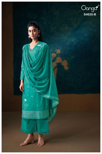 Ganga Rivra 4635 catalog unstitched heavy salwar kameez in jaipur wholesale 