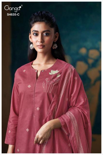 Ganga Rivra 4635 catalog unstitched heavy salwar kameez in jaipur wholesale 