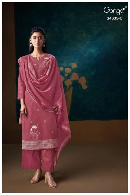 Ganga Rivra 4635 catalog unstitched heavy salwar kameez in jaipur wholesale 