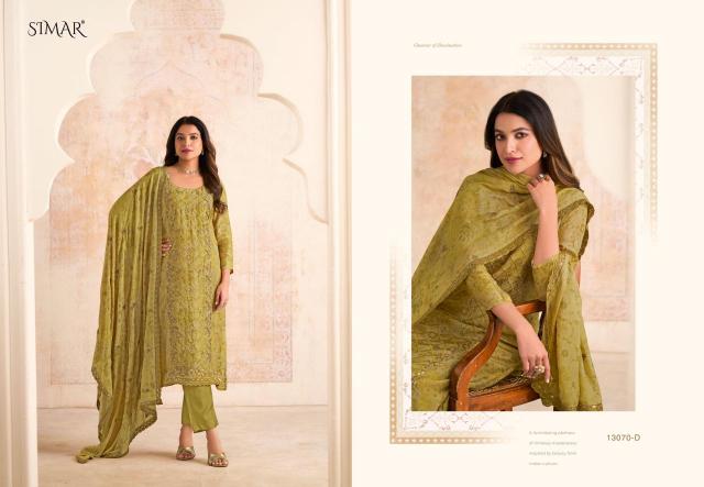 Glossy Simar Naqashi 13070 catalog salwar kameez wholesale ahmedabad