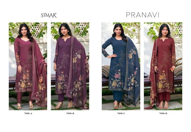 Glossy Simar Pranavi 7090 catalog salwar kameez suits wholesale online