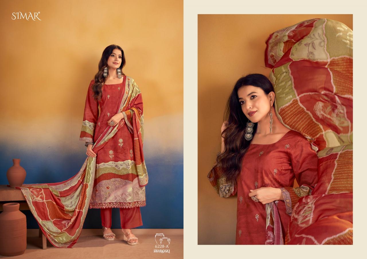 Glossy Simar Swaroski 6228 catalog salwar kameez wholesale in kolkata video