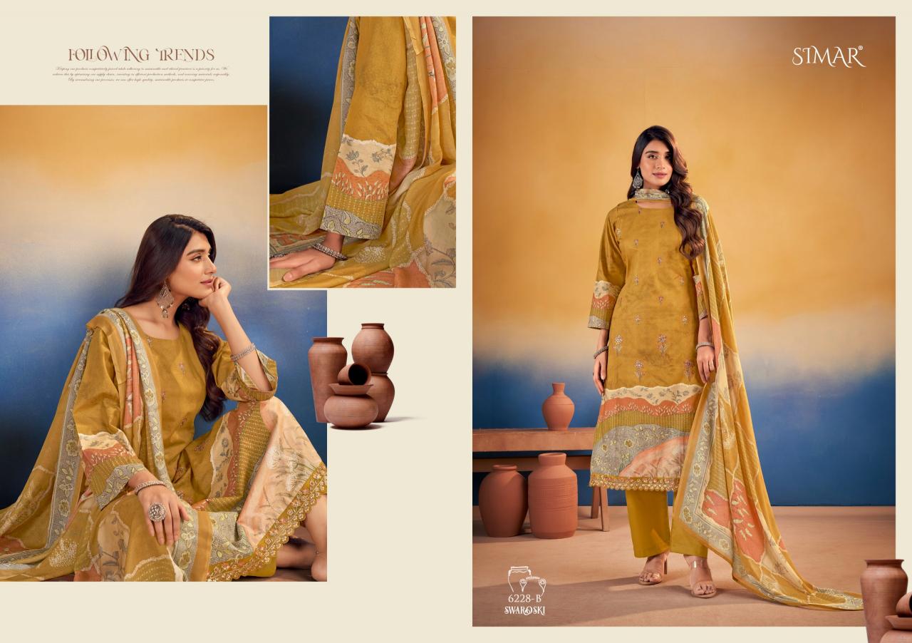 Glossy Simar Swaroski 6228 catalog salwar kameez wholesale in kolkata video