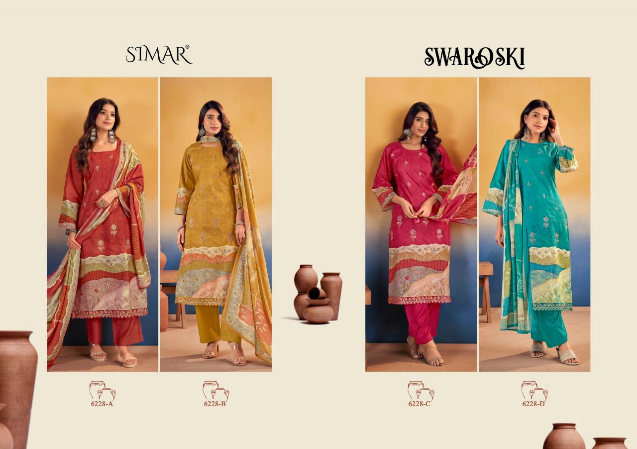 Glossy Simar Swaroski 6228 catalog salwar kameez wholesale in kolkata video