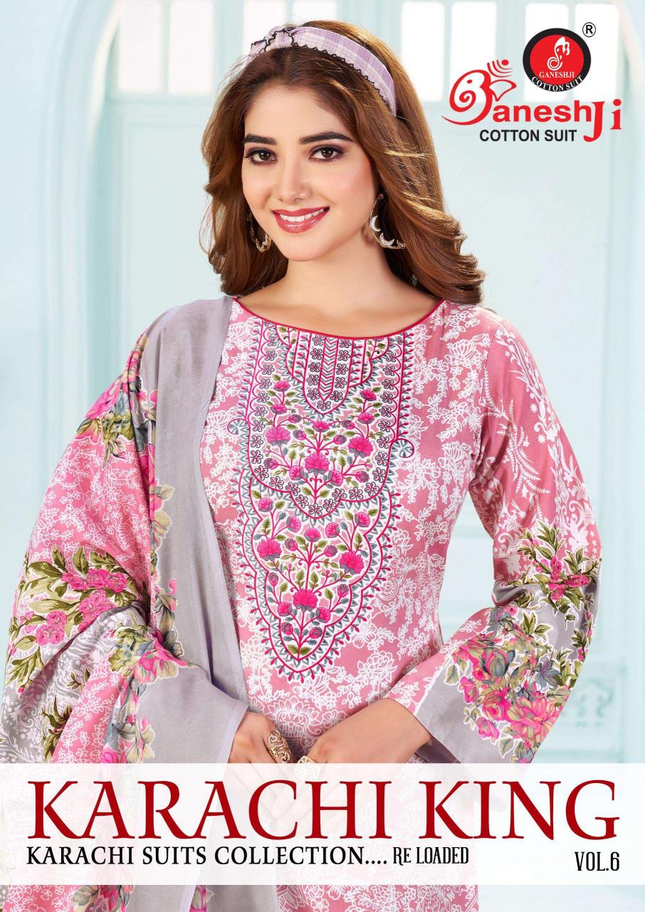 Gneshji Karachi King Vol-6 – Dress Material - Wholesale Catalog