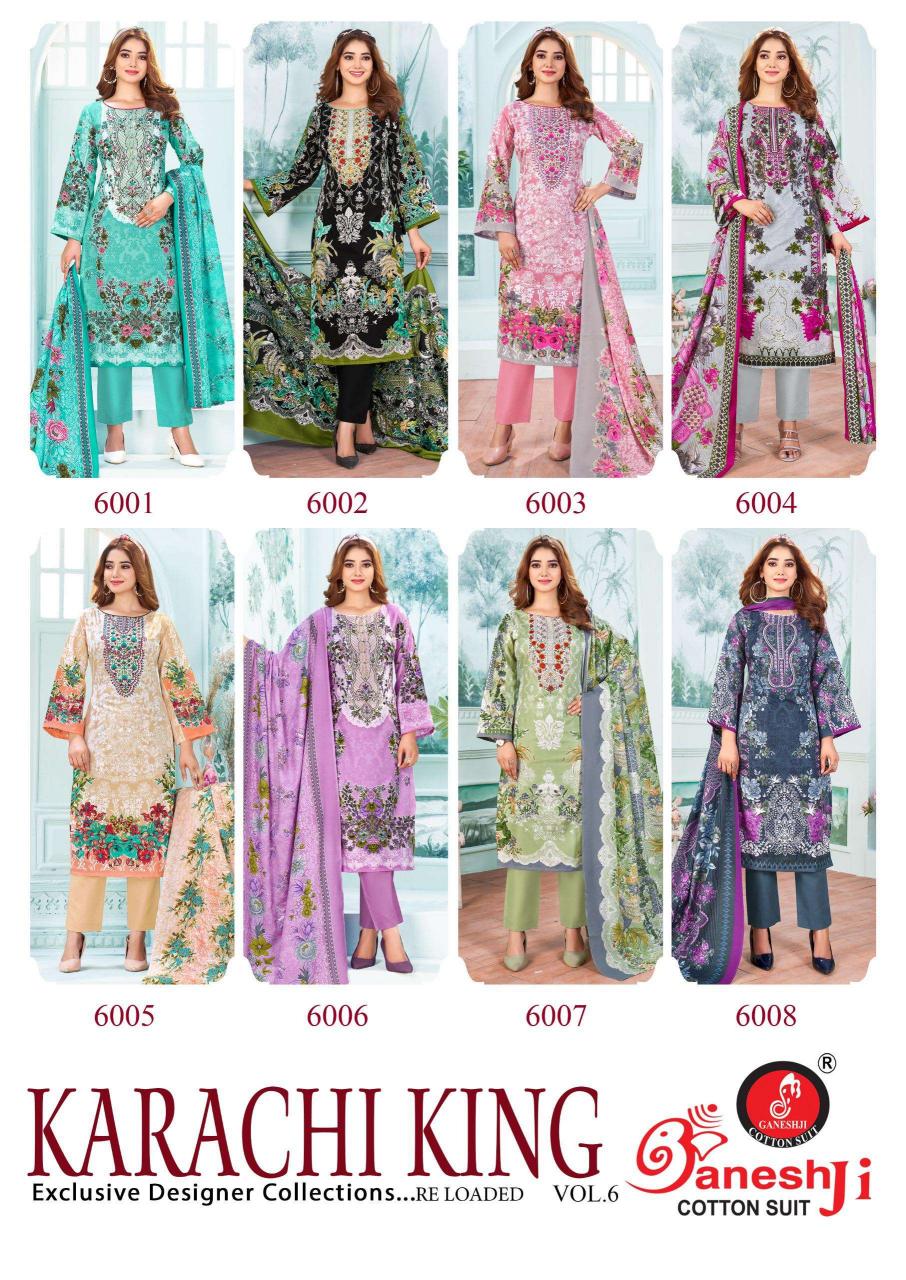 Gneshji Karachi King Vol-6 – Dress Material - Wholesale Catalog
