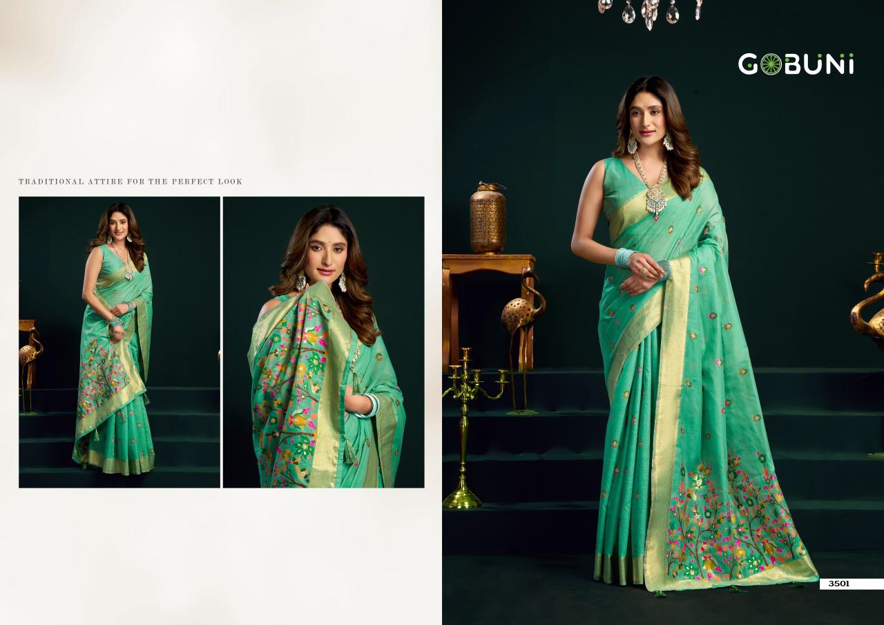 Gobuni Siya catalog pure cotton sarees wholesale in chennai
