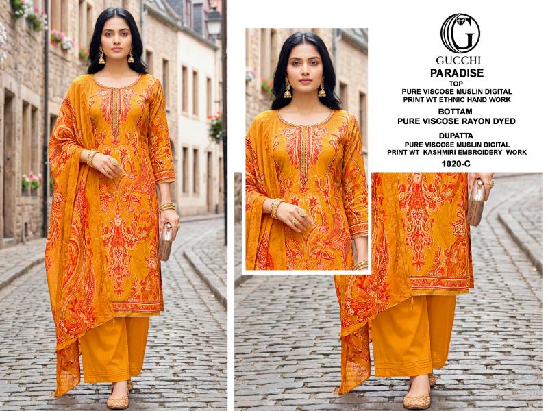 Gucchi Paradise 1020 catalog wholesale dealers in salwar kameez surat