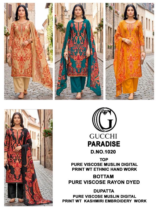 Gucchi Paradise 1020 catalog wholesale dealers in salwar kameez surat