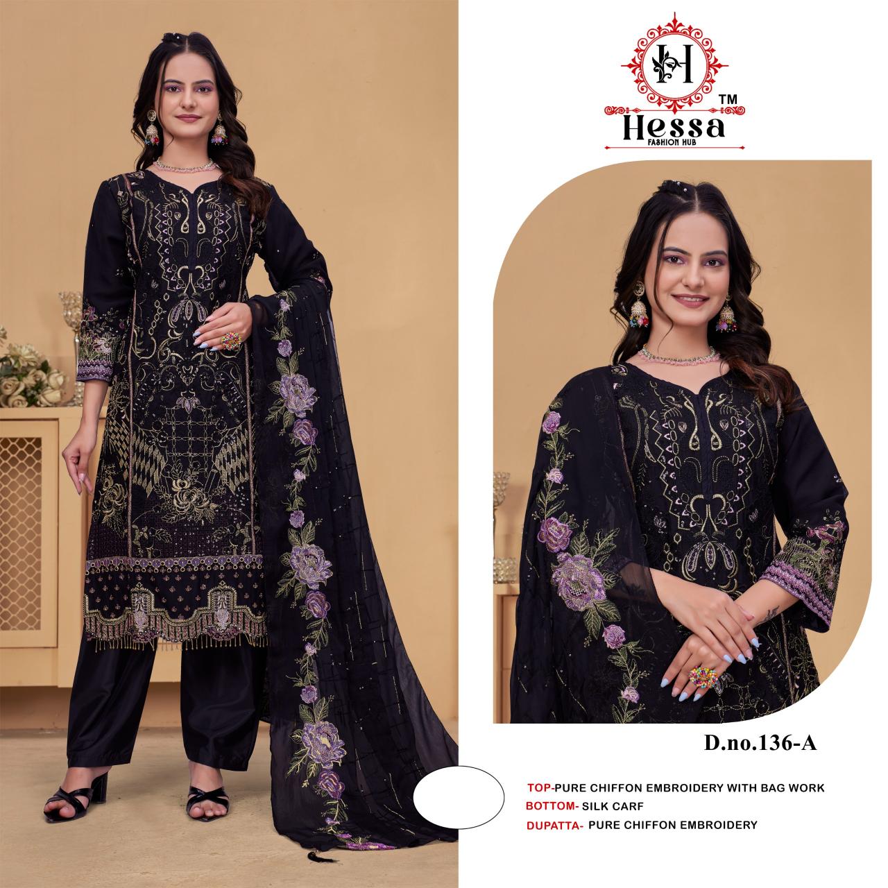 Hessa 136 catalog pakistani wholesale replica suits in delhi