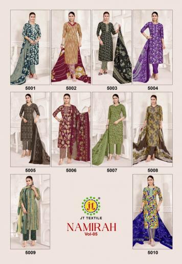 Jt Namirah Vol-5 – Dress Material - Wholesale Catalog