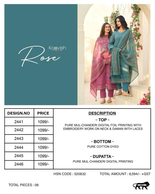 Kaavish Rose catalog wholesale salwar kameez catalogs