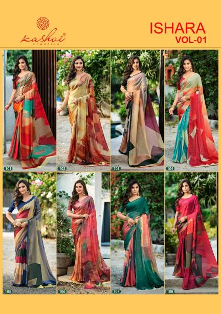Kashvi Ishara Vol 1 catalog uppada sarees wholesale