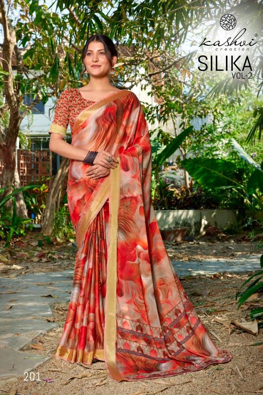 Kashvi Silika Vol 2 catalog surat sarees wholesale price