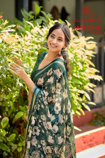 Kashvi Vasudha Vol 2 catalog online shopping digital print sarees wholesale
