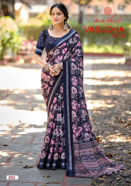 Kashvi Vasudha Vol 2 catalog online shopping digital print sarees wholesale