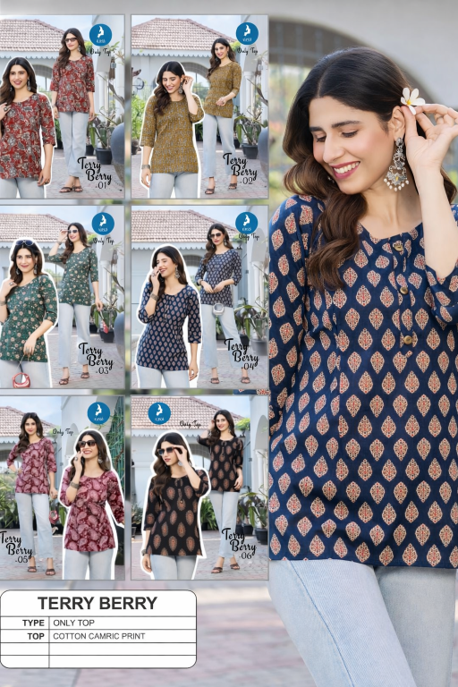 Kaya Terry Berry catalog fusion kurtis wholesale