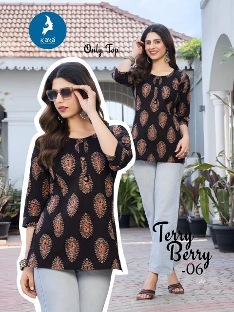 Kaya Terry Berry catalog fusion kurtis wholesale