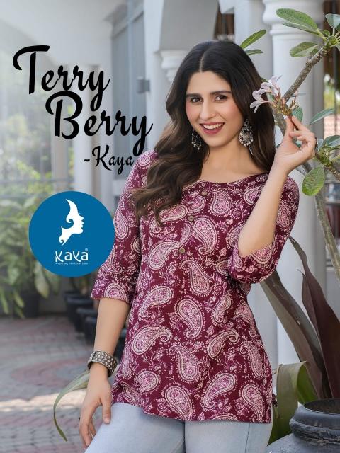Kaya Terry Berry catalog fusion kurtis wholesale