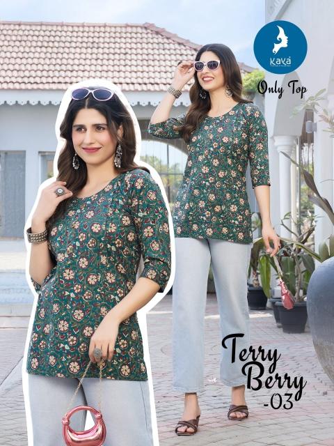 Kaya Terry Berry catalog fusion kurtis wholesale
