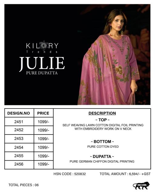 Kilory Julie 0.2 catalog salwar kameez catalogue wholesale surat
