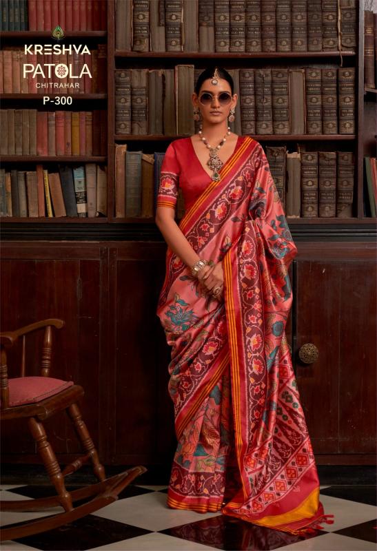 Kreshva Patola Chitrahar catalog silk saree wholesale market in mumbai