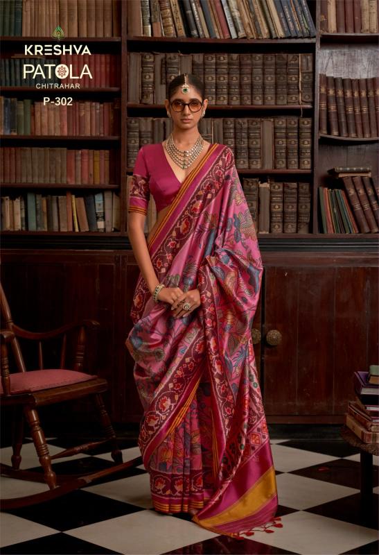 Kreshva Patola Chitrahar catalog silk saree wholesale market in mumbai