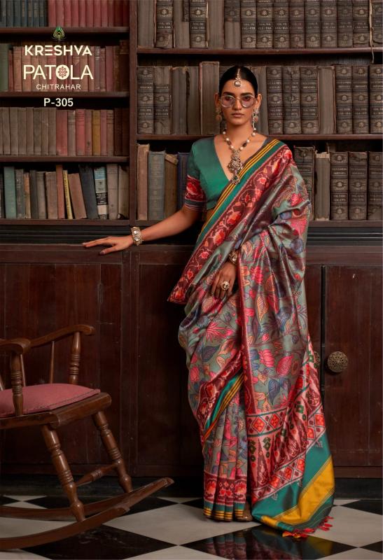 Kreshva Patola Chitrahar catalog silk saree wholesale market in mumbai