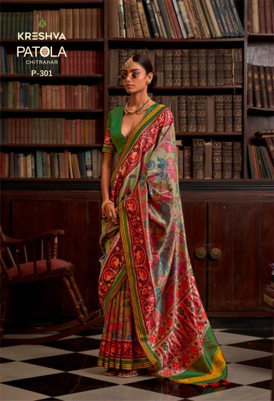 Kreshva Patola Chitrahar catalog silk saree wholesale market in mumbai