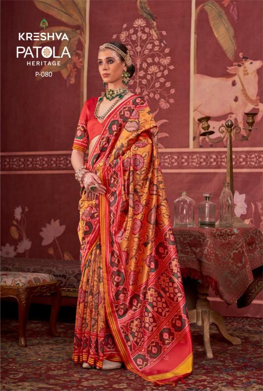Kreshva Patola Heritage catalog silk saree wholesale price