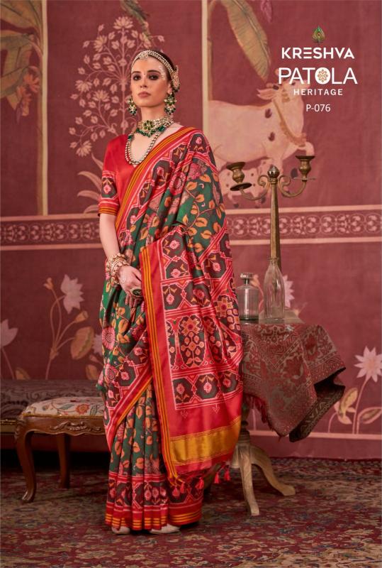 Kreshva Patola Heritage catalog silk saree wholesale price