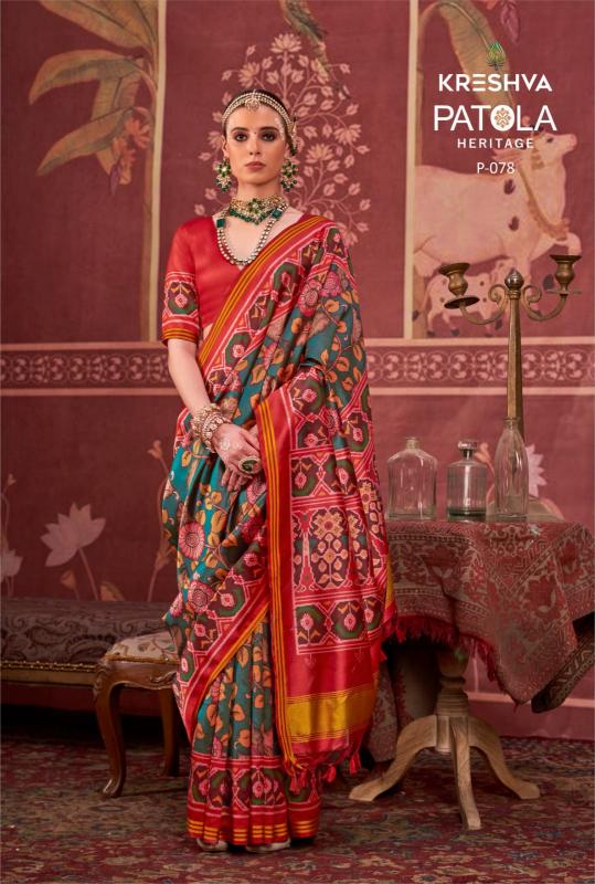 Kreshva Patola Heritage catalog silk saree wholesale price