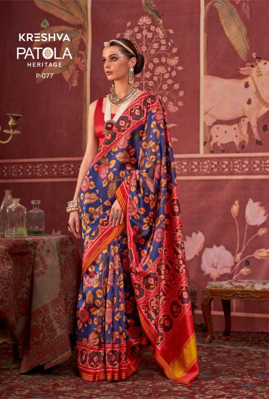 Kreshva Patola Heritage catalog silk saree wholesale price