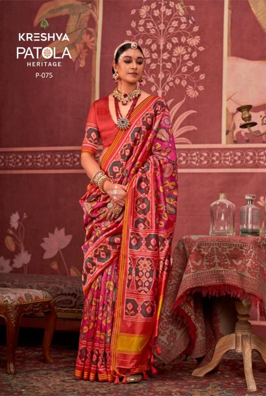 Kreshva Patola Heritage catalog silk saree wholesale price
