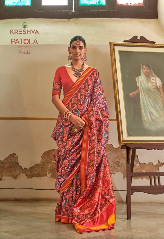 Kreshva Patola Upanyas catalog sarees wholesale surat gujarat