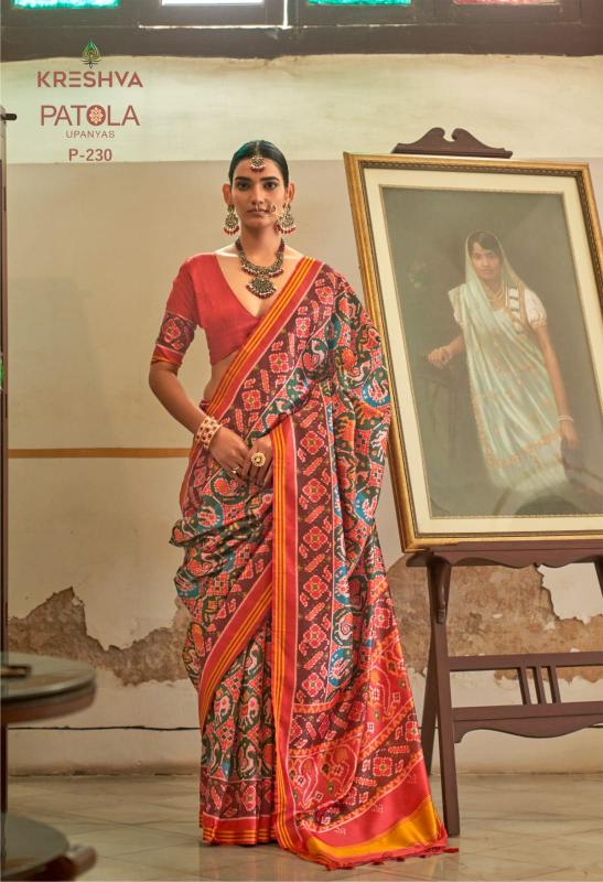 Kreshva Patola Upanyas catalog sarees wholesale surat gujarat