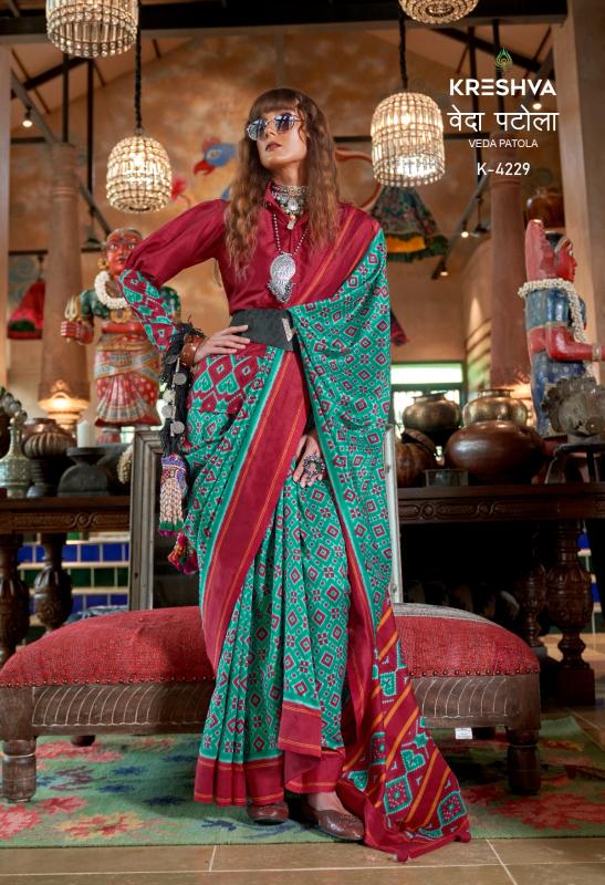 Kreshva Veda Patola catalog silk saree wholesale online
