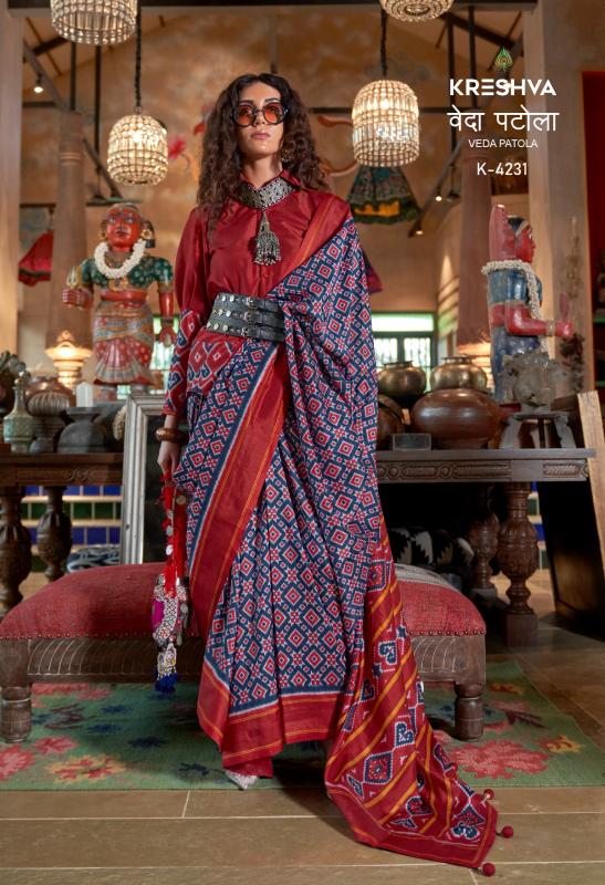 Kreshva Veda Patola catalog silk saree wholesale online