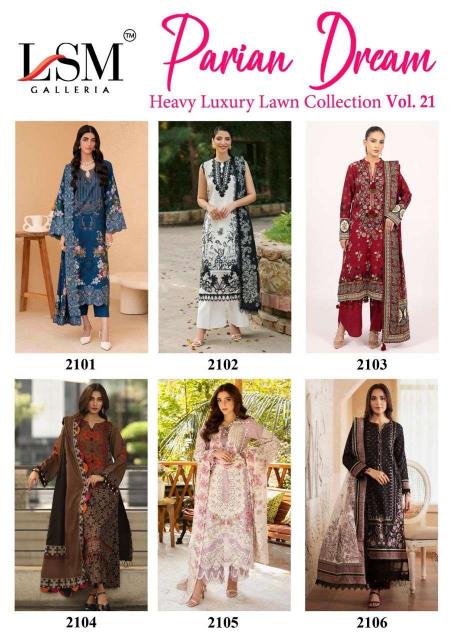 Lsm Parian Dream Vol 21 catalog pakistani lawn suits wholesale