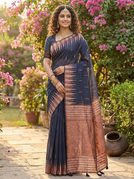 MADHUBAN by SHREE SHYAM FASHION fancy designer Soft LINEN COTTON fabric saree wholesale with Fancy latkan