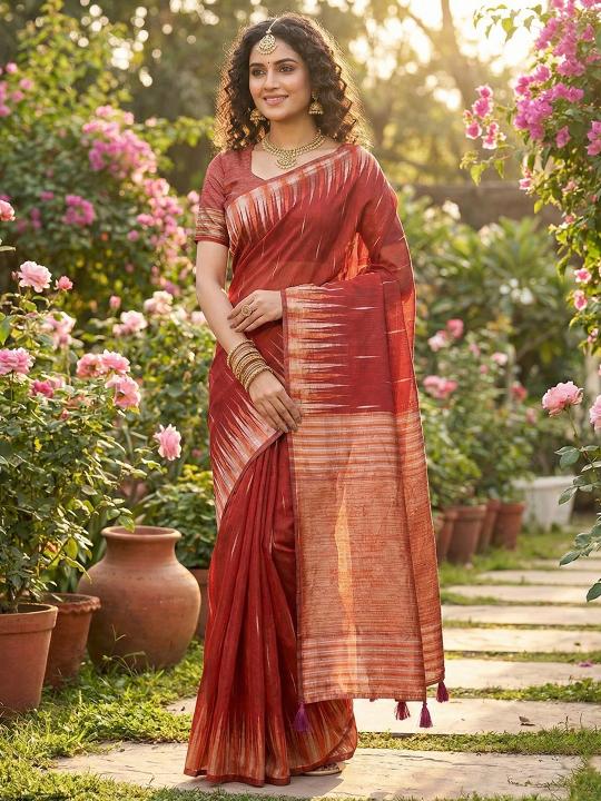 MADHUBAN by SHREE SHYAM FASHION fancy designer Soft LINEN COTTON fabric saree wholesale with Fancy latkan