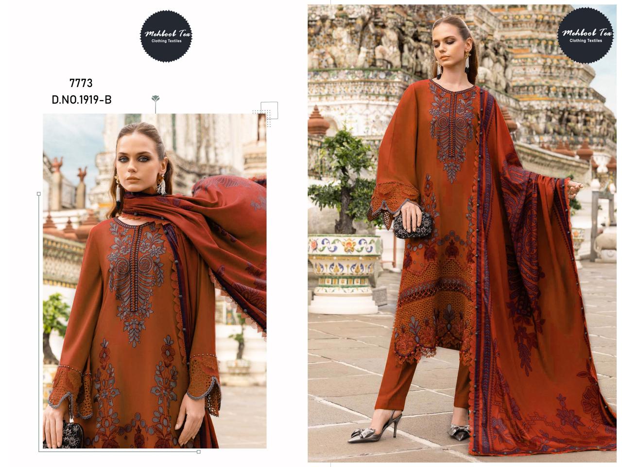 Mehboob Tex 1919 B To D catalog pakistani suits wholesalers in surat