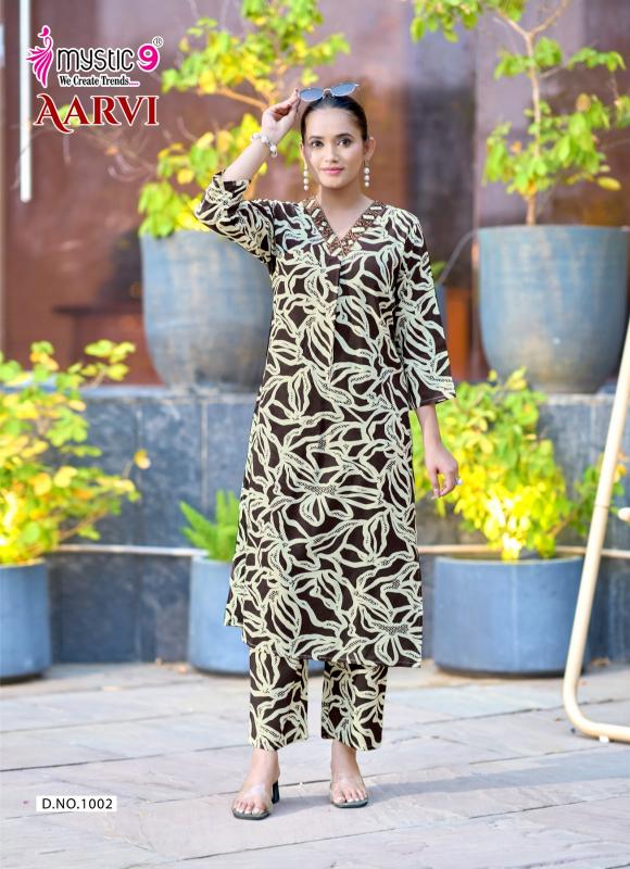 Mystic 9 Aarvi vol 1 catalog co ord set wholesaler in mumbai